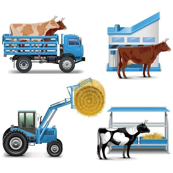 Conjunto de iconos agrícolas vectoriales 3 — Archivo Imágenes Vectoriales