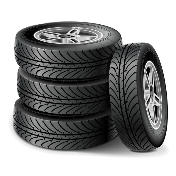 Conjunto de pneus vetoriais —  Vetores de Stock