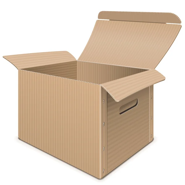 Boîte de carton vide vectorielle — Image vectorielle