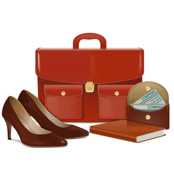 Vector Businesswoman Accesorios — Vector de stock