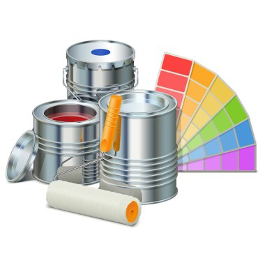 vektör boyama kavramı boya ile