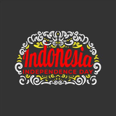 Indonesia independence day Lettering Vector design