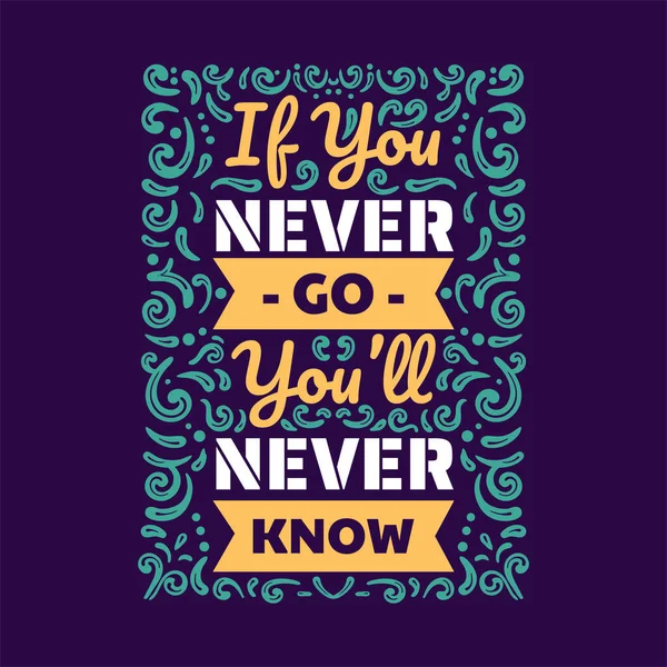 You Never You Never Know Lettering — Wektor stockowy