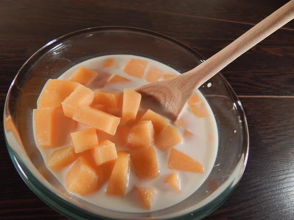 Gachas de calabaza y leche — Foto de Stock