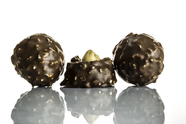 Chocolate candy with nuts — Stock Photo, Image