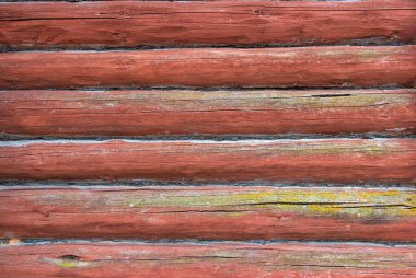 Eski gri ve kahverengi ahşap arka planda eski tarz çatlaklar ve çizikler var.