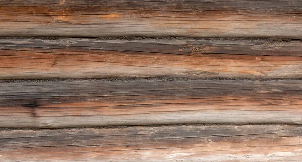 陈旧不堪的灰色和棕色木制背景 带有老式风格的裂缝和划痕 — 图库照片