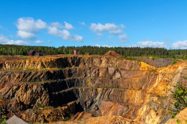Mining Area of the Great Copper Mountain in Falun, Sweden - UNESCO World Heritage Site. clipart