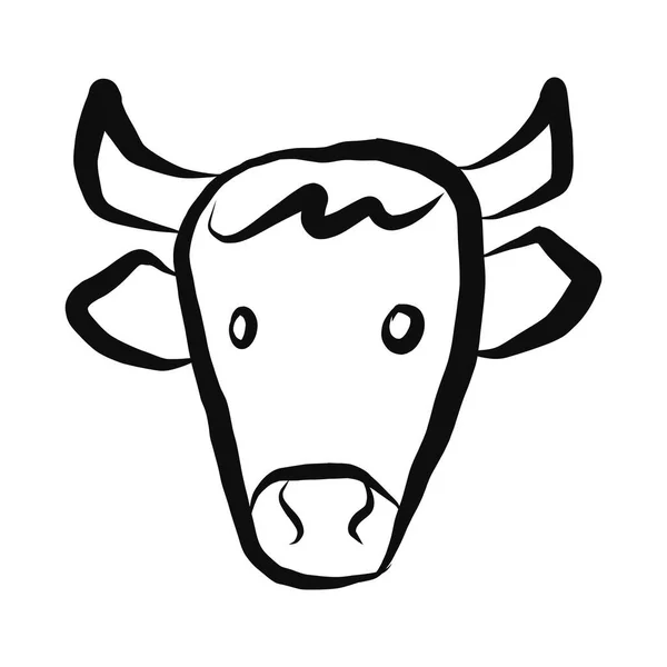Ikona mléčné krávy vektorová ilustrace — Stockový vektor