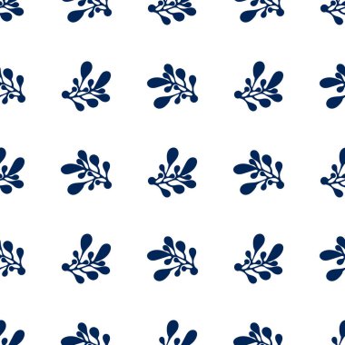 Çiçek mavisi, pürüzsüz desenli vektör versiyonu. Duvar kâğıdı için el resmi, giysi tasarımının pastel keten kumaşları