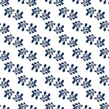 Çiçek mavisi, pürüzsüz desenli vektör versiyonu. Duvar kâğıdı için el resmi, giysi tasarımının pastel keten kumaşları