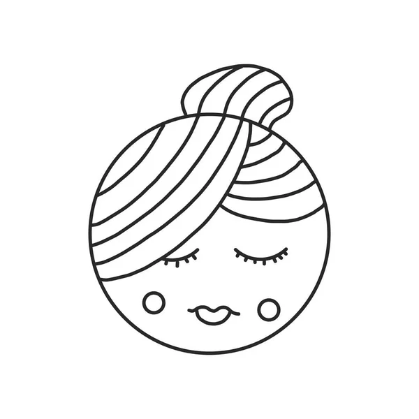 Menina abstrata desenhado por linha. Retrato em estilo minimalista. Adequado para um logotipo de cosméticos ou um salão de beleza e um ícone para o site. ilustração vetorial —  Vetores de Stock