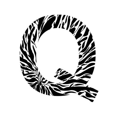 Q harfi logosu daire şeklinde defne çelengi şeklinde çiçeklerden oluşur. Doğrusal heraldik vektör yazı tipi. Butik, kafe, restoran, telif hakkı, otel, mücevher veya spor sektöründe kullanılabilir.