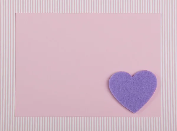 Aşk sembolü ile kart — Stok fotoğraf