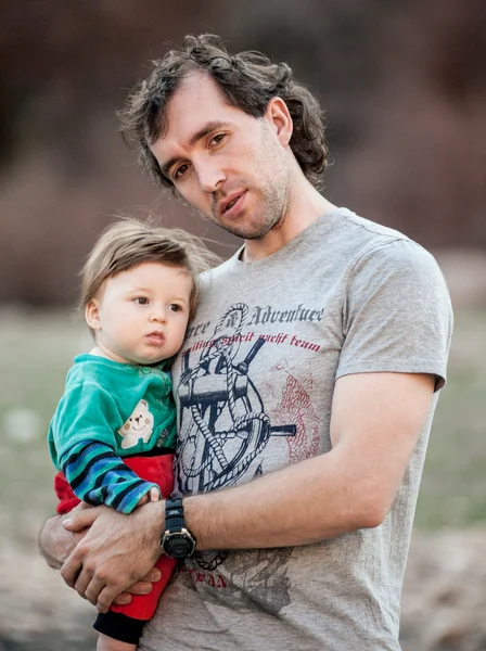 Happy father with his baby — Stock Photo, Image