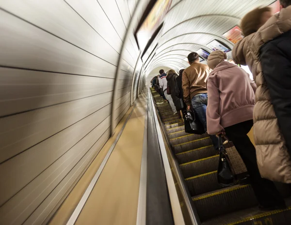 Fussy life underground in the city subway — Stock Photo, Image