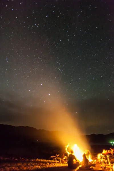 Night camping under the stars Mountains — Stock Photo, Image