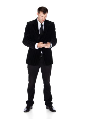 Yakışıklı beyaz işadamı