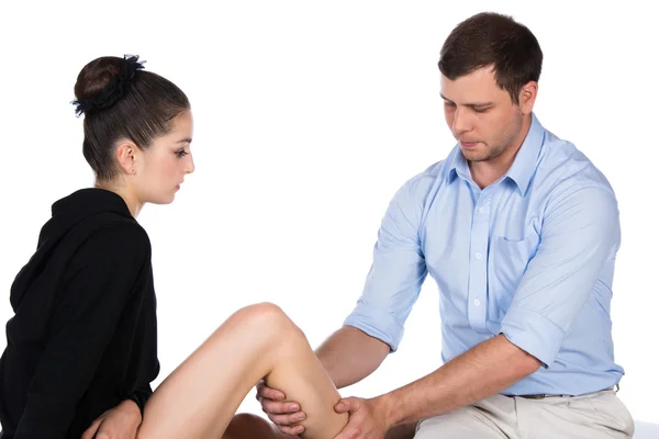 Physiotherapist massaging patient — Stock Photo, Image