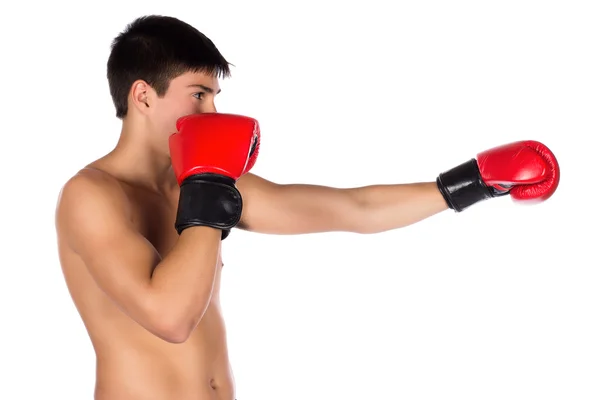 Unga manliga kickboxare — Stockfoto