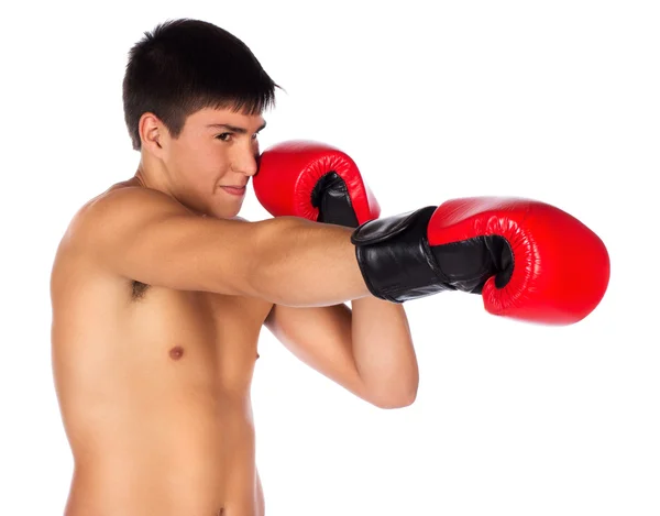 Unga manliga kickboxare — Stockfoto