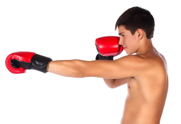 Mladý samec kickboxer — Stock fotografie