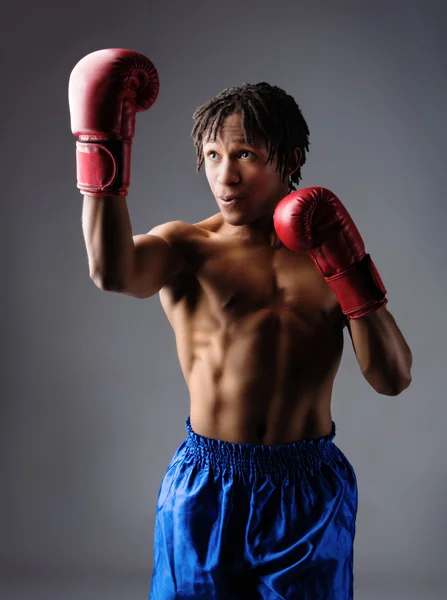 Male boxing fighter — Stock Photo, Image