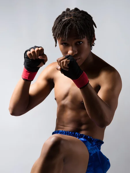 Mužský box bojovník — Stock fotografie