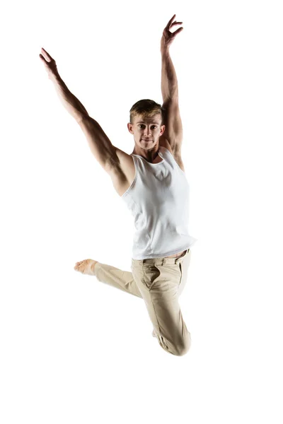 Beyaz erkek dansçı — Stok fotoğraf
