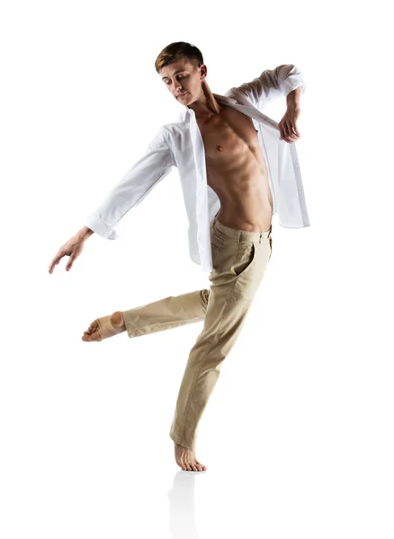 Blanc mâle danseur — Photo