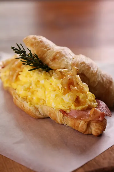 Delicious breakfast croissant — Stock Photo, Image