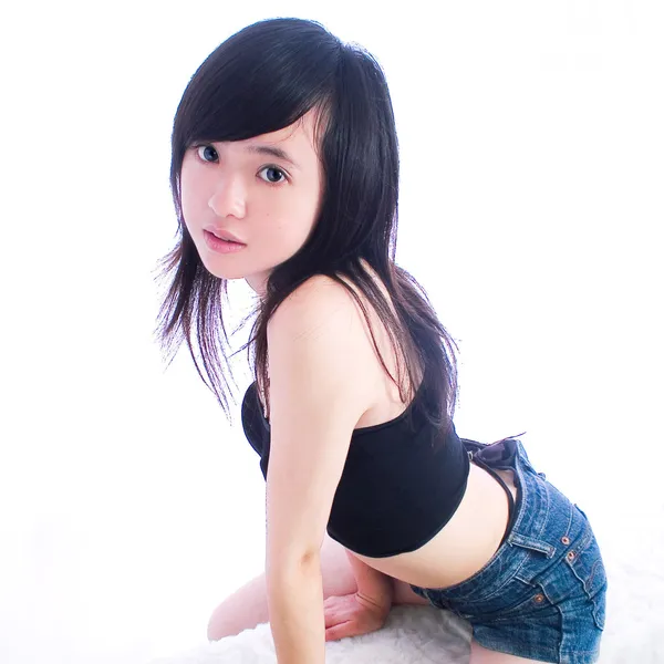 Aziatische schattige tiener meisje — Stockfoto