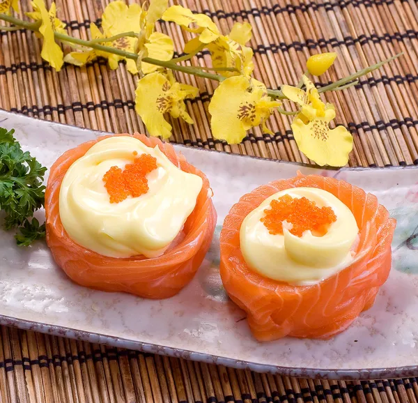 Familiar shrimp sushi — Stock Photo, Image