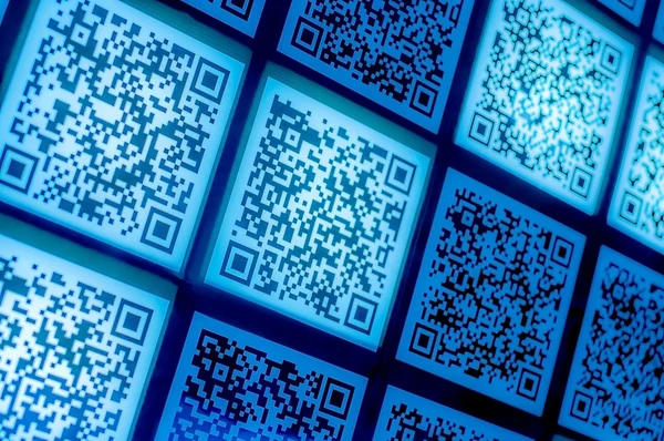 Qr code wetenschap en technologie behang achtergrond — Stockfoto