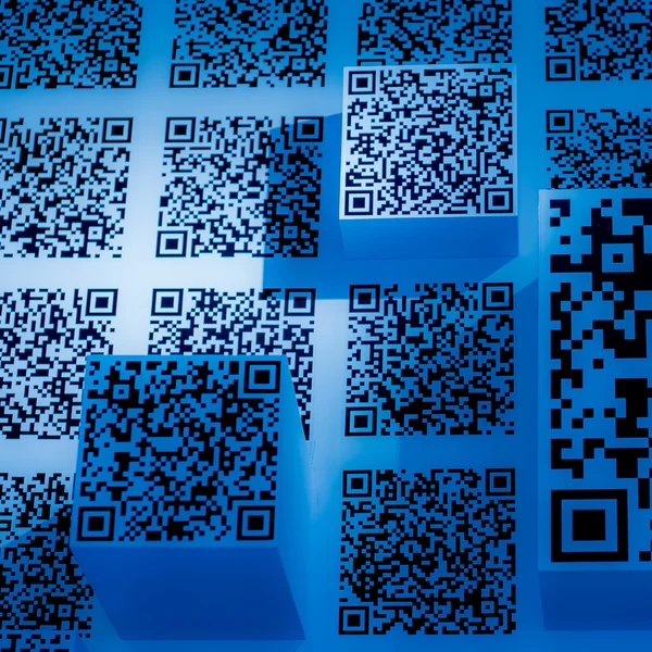 Qr code wetenschap en technologie behang achtergrond — Stockfoto