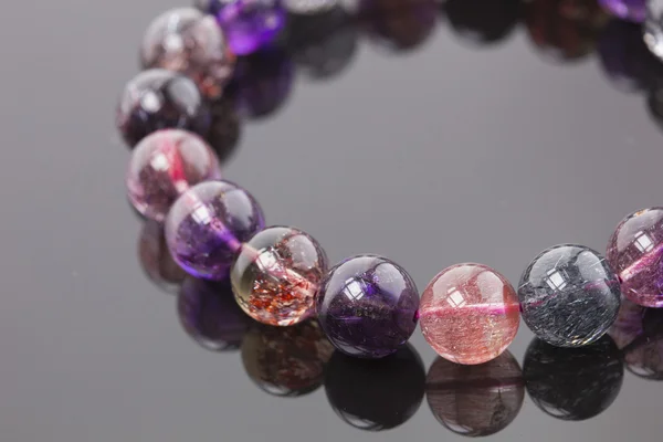 Colorful bracelet made of glass stones — Stock Photo, Image