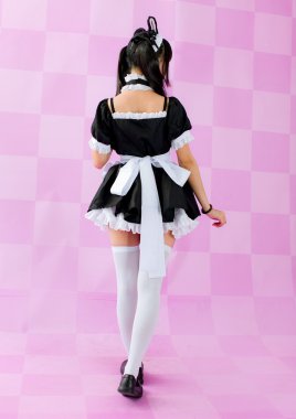 pembe sevimli Japon lolita hizmetçi