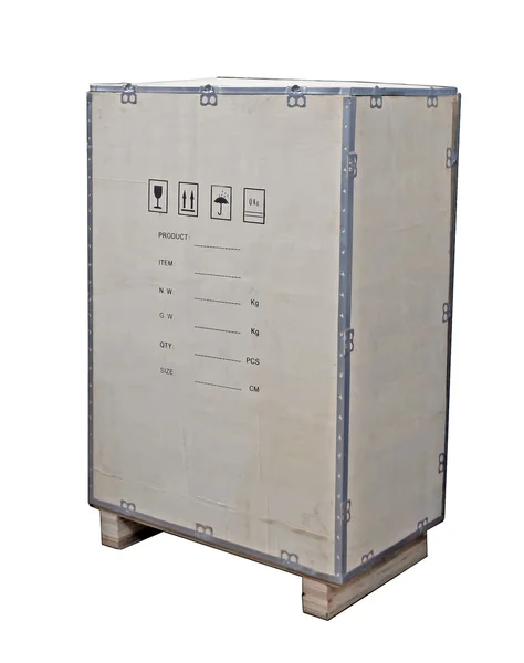 Dřevěný box fyzické distribuce bussiess — Stock fotografie