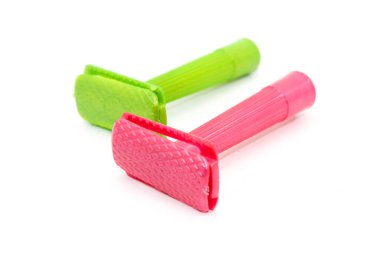 Seçici odaklı beyaz arkaplanda Jilet