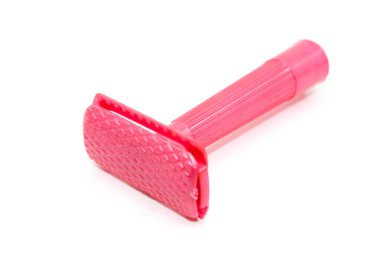 Seçici odaklı beyaz arkaplanda Jilet