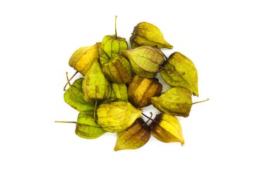 Beyaz arka planda seçici odaklı Palpotan meyveleri