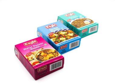 Noida, Utter Pardesh, Hindistan - 20 Ekim 2021, Hint sebze tarifi için masala, Hint sebzeleri için Hint sebze tarifi için 20 Ekim 2021 'de bir resim.