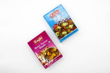 Noida, Utter Pardesh, Hindistan - 20 Ekim 2021, Hint sebze tarifi için masala, Hint sebzeleri için Hint sebze tarifi için 20 Ekim 2021 'de bir resim.