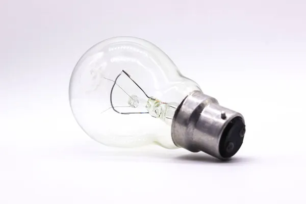 Light Bulb White Background Selective Focus — Stock Photo, Image