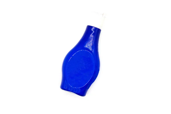 Бутылка Ткани Уитнер Белом Фоне Избирательным Фокусом — стоковое фото