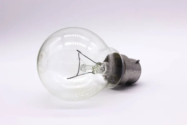 Light Bulb White Background Selective Focus — Stock Photo, Image