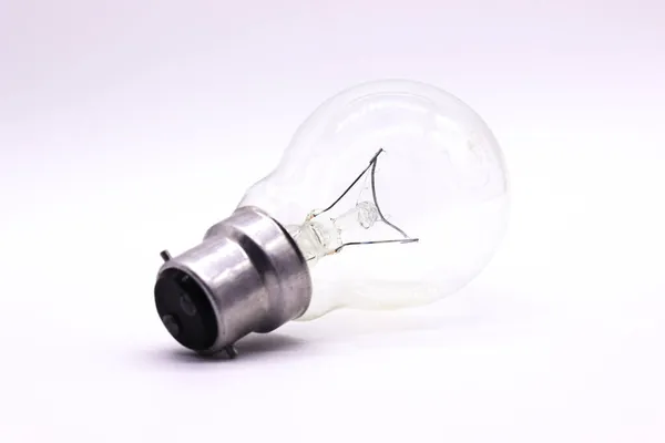 Light Bulb White Background Selective Focus — Stock Photo, Image