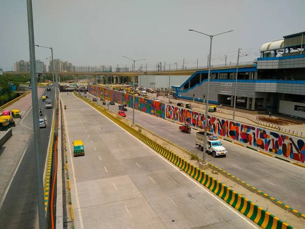 Noida Utter Pardesh India May 2022 Picture Traffic Highway Selective — Stock Photo, Image