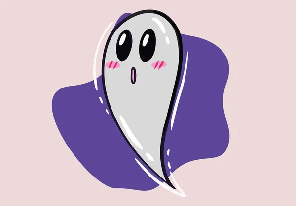 漫画の幽霊のベクトル図 — ストックベクタ