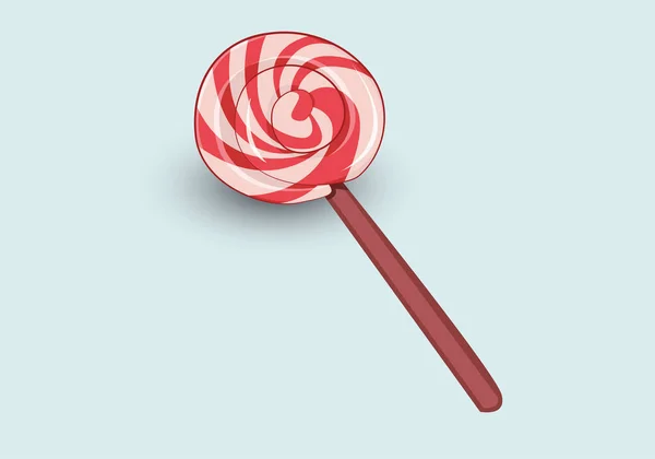 Sweet Lollipop Голубые Цвета Изолированы Белом Фоне — стоковый вектор